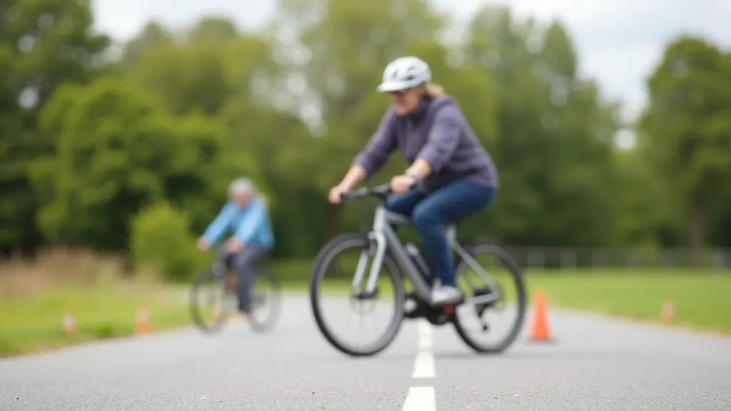 Bike skills training session for seniors